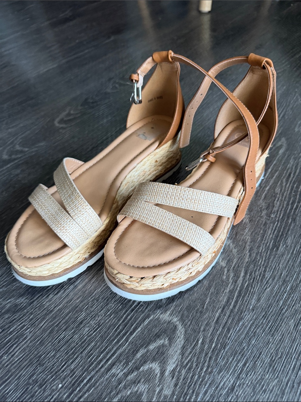 Dolce Vita Tan & Beige Espadrille Platform Sandals